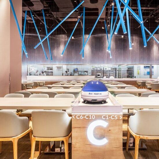 Al ristorante con il robot