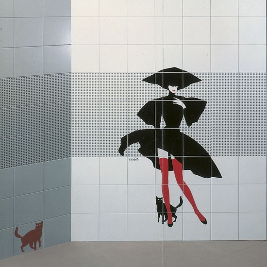 Anni 80 Amleto dalla Costa Il Crogiolo Angelica donna col gatto